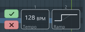 The Tempo and Ramp parameter boxes