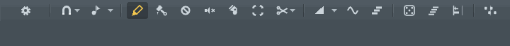 The toolbar strip