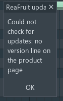The update window